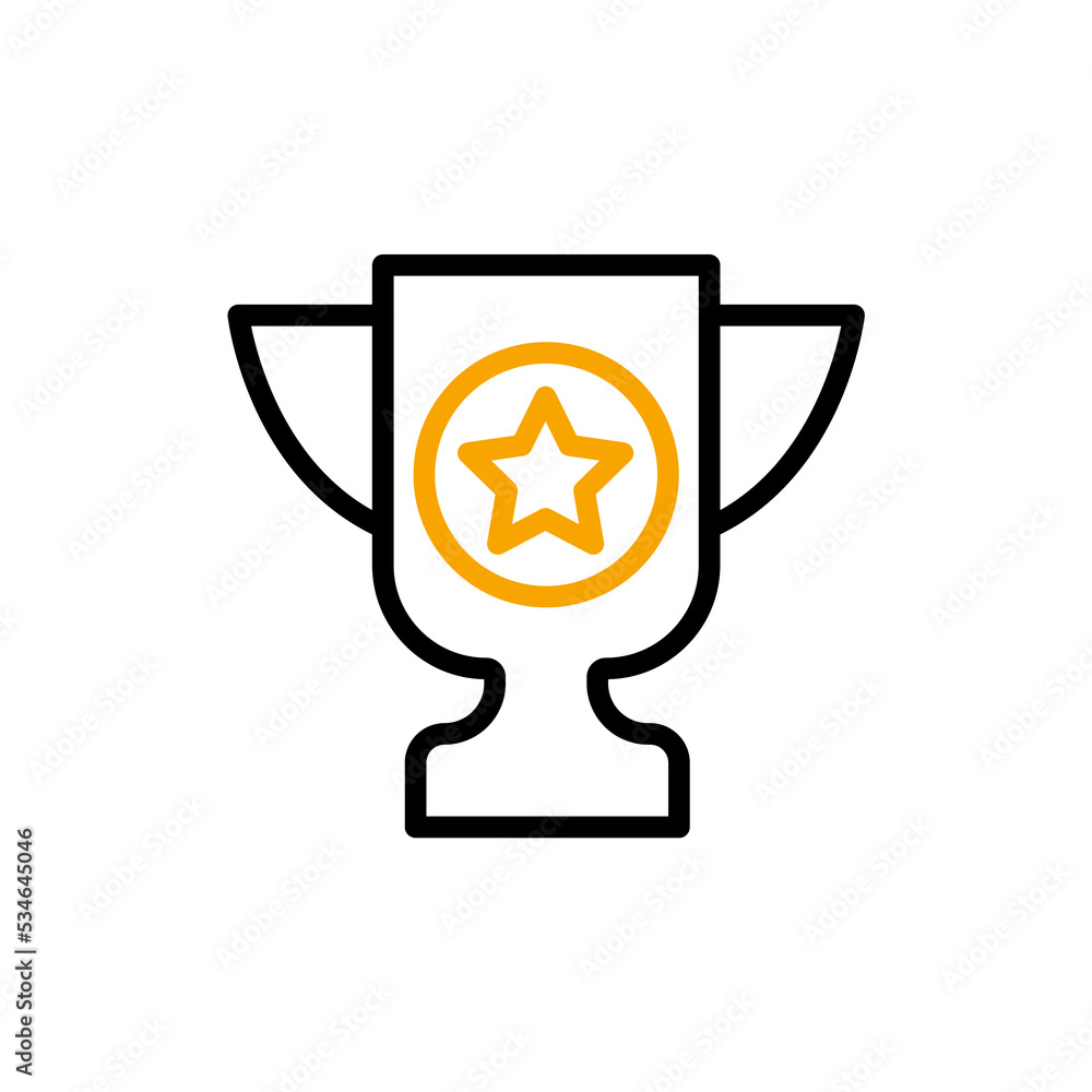 Trophy icon. Simple element illustration. Trophy concept outline symbol design. Trophy icon. Simple element illustration. Trophy concept outline symbol design.