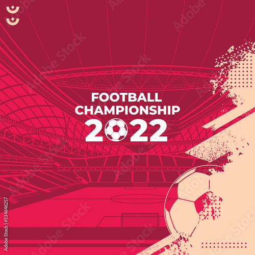 Football Background World Cup 2022 Vector