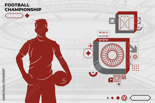 Football Background World Cup 2022 Vector