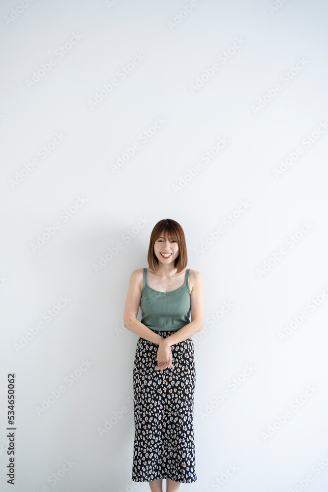 爽やかな女性ポートレート