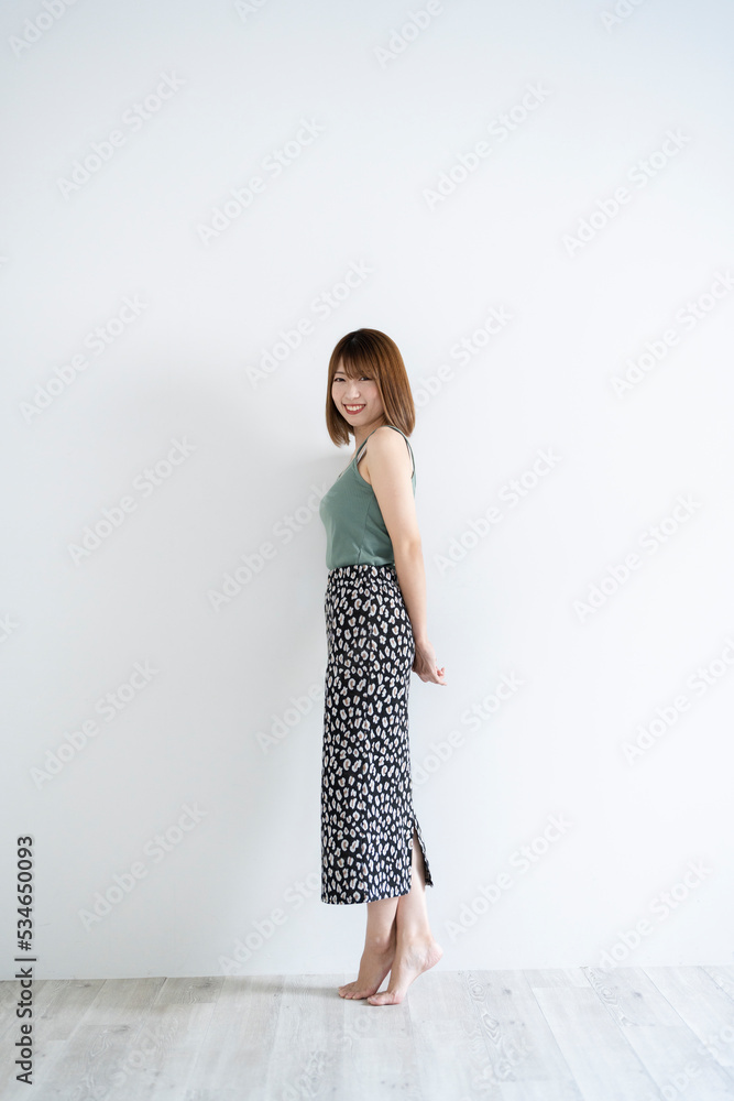 爽やかな女性ポートレート