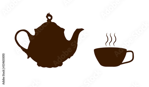 teapot and cup outline011022