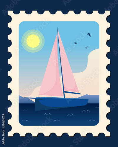 stamp with the ship