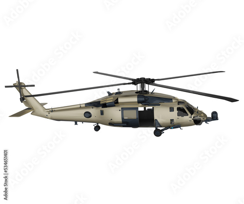Fototapeta Naklejka Na Ścianę i Meble -  3d rendering military combat helicopter