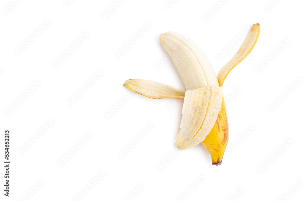 Ripe banana fruit isolated on white background, Organic fruit, Healthy fruit Ripe banana fruit isolated on white background, Organic fruit, Healthy fruit