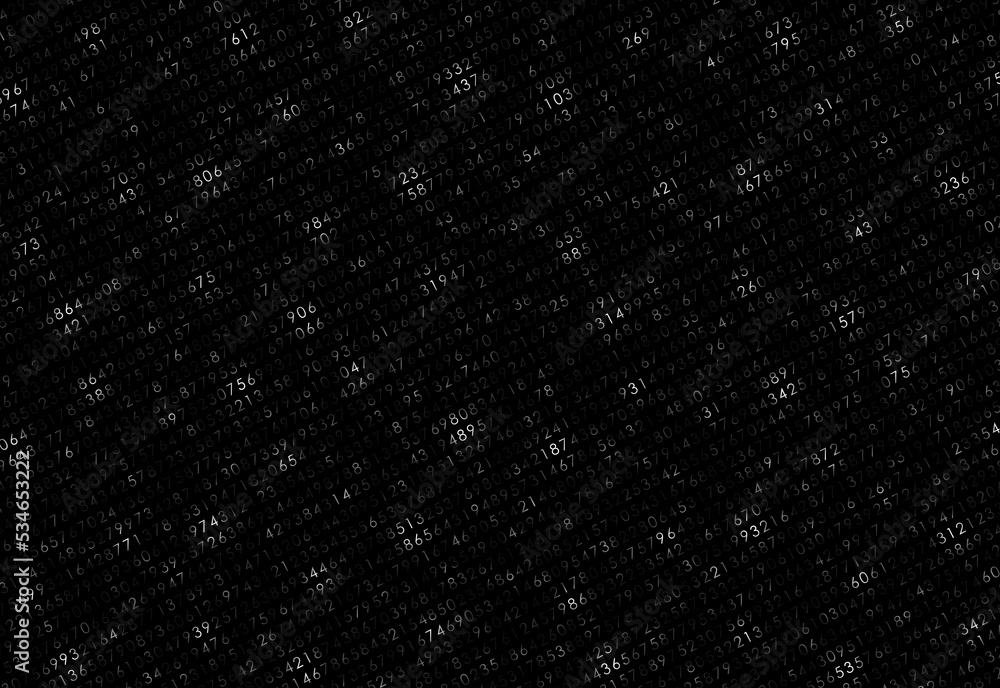 Numbers matrix dark net textured background. Digital plexus abstract black white template. Low data base structure. Numbers matrix dark net textured background. Digital plexus abstract black white template. Low data base structure.