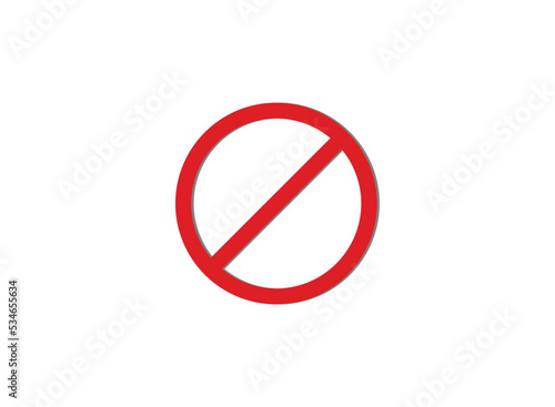 Free Download red prohibition sign on white plate isolated on white background. no icon. - GFXLoad