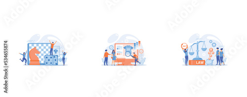 Entertainment of tiny people playing and winning chess, game cards and dice, Merch clothing, custom merchandise products, merch design service concept, Attorney company, legal consulting and support, 