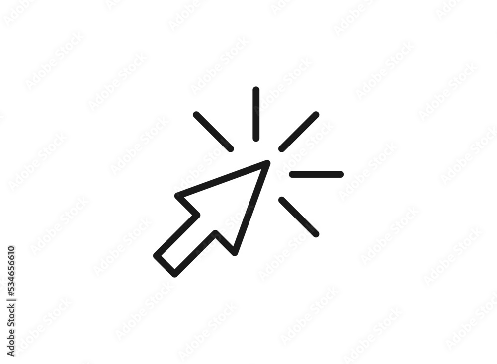 Pointer Icon Vector. Clicking Arrow, Mouse Cursor Symbol. Pointer Icon Vector. Clicking Arrow, Mouse Cursor Symbol.