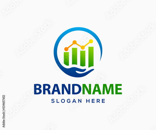 Modern accounting and financial logo design template