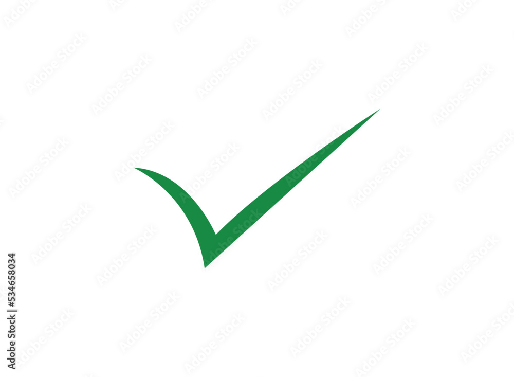 Green check mark icon isolated on white background. Green check mark icon isolated on white background.