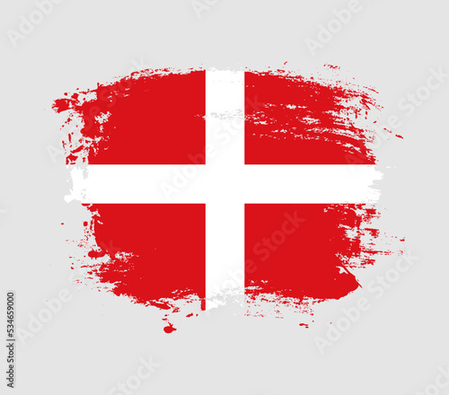 Elegant grungy brush flag with Sovereign Military Order of Malta national flag vector