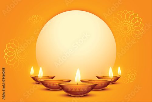 traditional diwali background with image or text space photo
