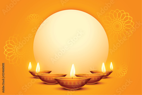 traditional diwali background with image or text space