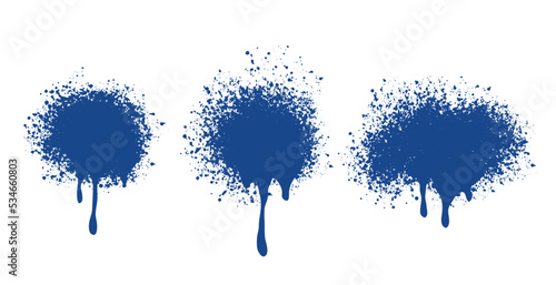 set of three abstract grunge spatter design