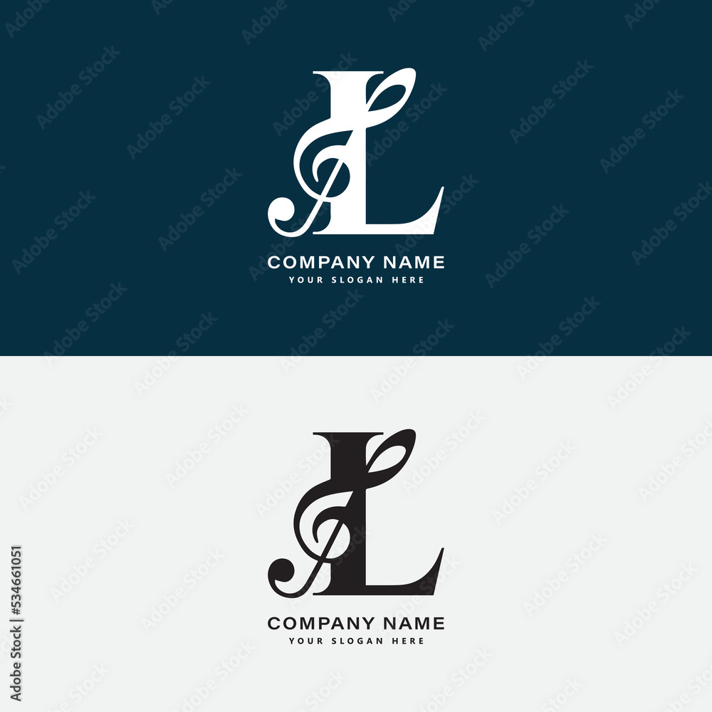 Initial Letter L Logo With Creative Modern Business Typography
