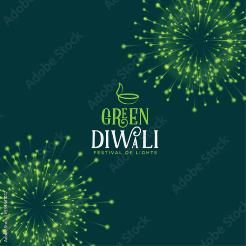 green eco diwali firework celebration concept background