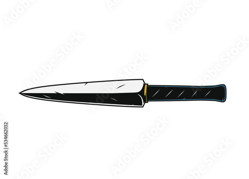 dagger knife isolated on white