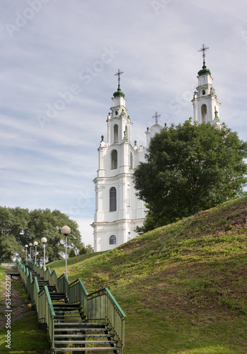 Orthodox Sophia Cathedral in the city of Polotsk, the oldest temple in Belarus photo