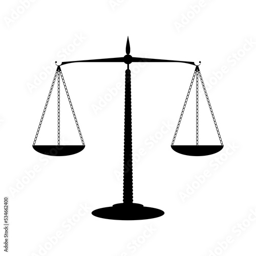 the scale of justice icon and justice scale vector image.