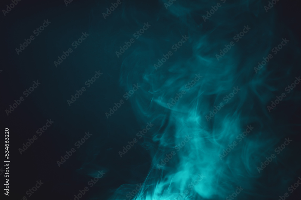 Smoke clouds in the dark abstract background. fog floating in air
