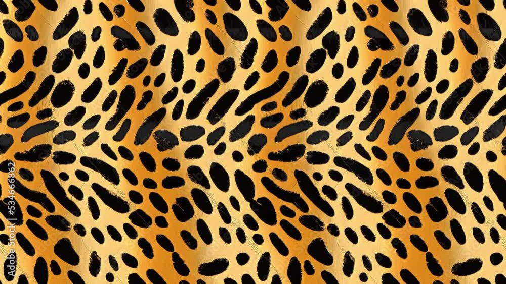 Leopard head color painting animation seamless looping retro design Leopard head color painting animation seamless looping retro design