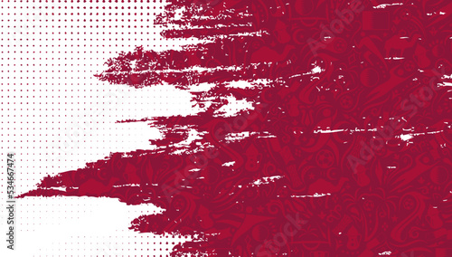 Football soccer pattern on grunge background Vector illustration