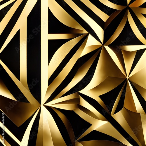 Wallpaper Mural Luxury gold background with geometric shapes.  Torontodigital.ca