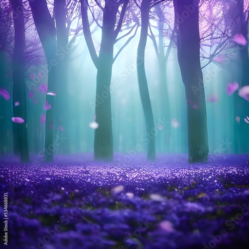 Wallpaper Mural A magical enchanted purple forest. Torontodigital.ca