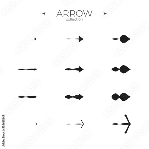 Premium set of arrow line. Arrow vector icon set. Modern vector symbols. To use in web and mobile UI. Editable vector stroke