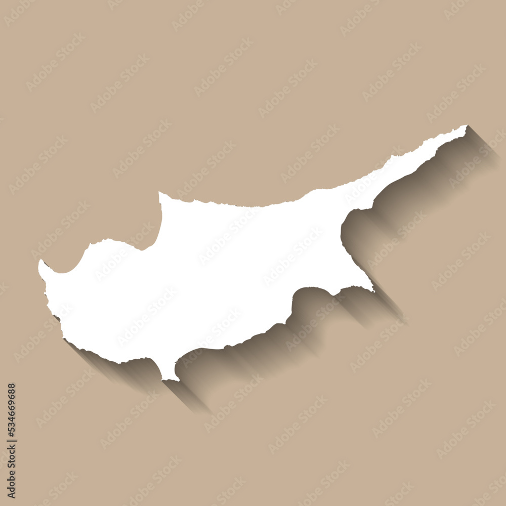 Cyprus vector country map silhouette