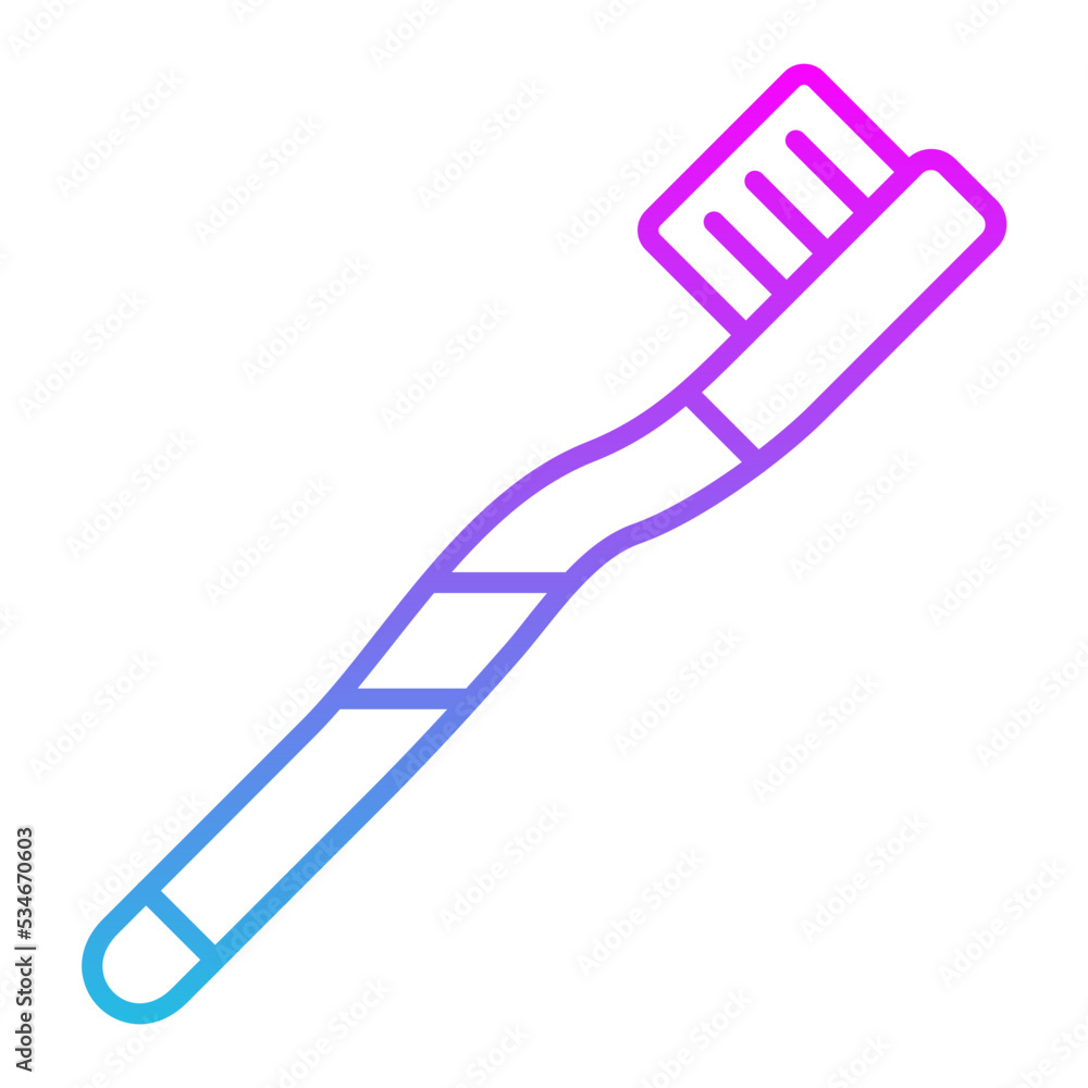 Toothbrush Line Gradient Icon Toothbrush Line Gradient Icon