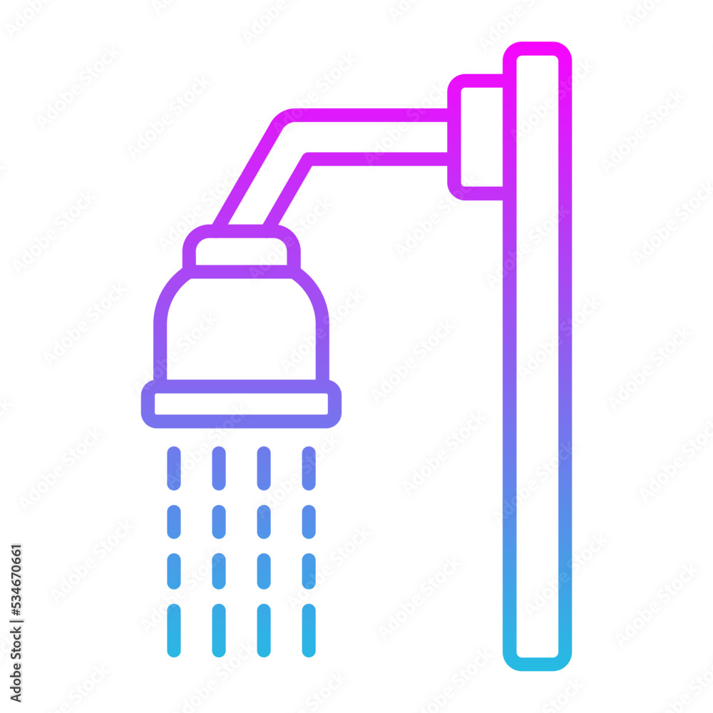 Obraz premium Shower Line Gradient Icon
