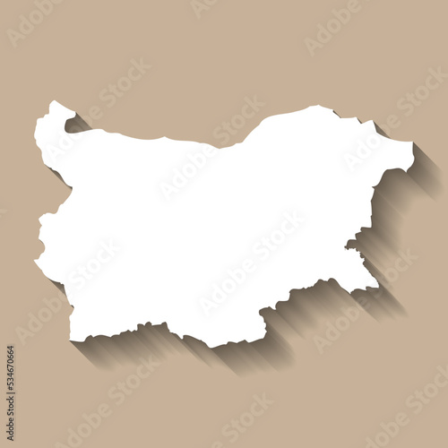 Bulgaria vector country map silhouette