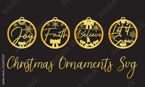 Christmas ornament svg for laser cut