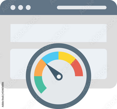 Browser speed test Vector Icon
