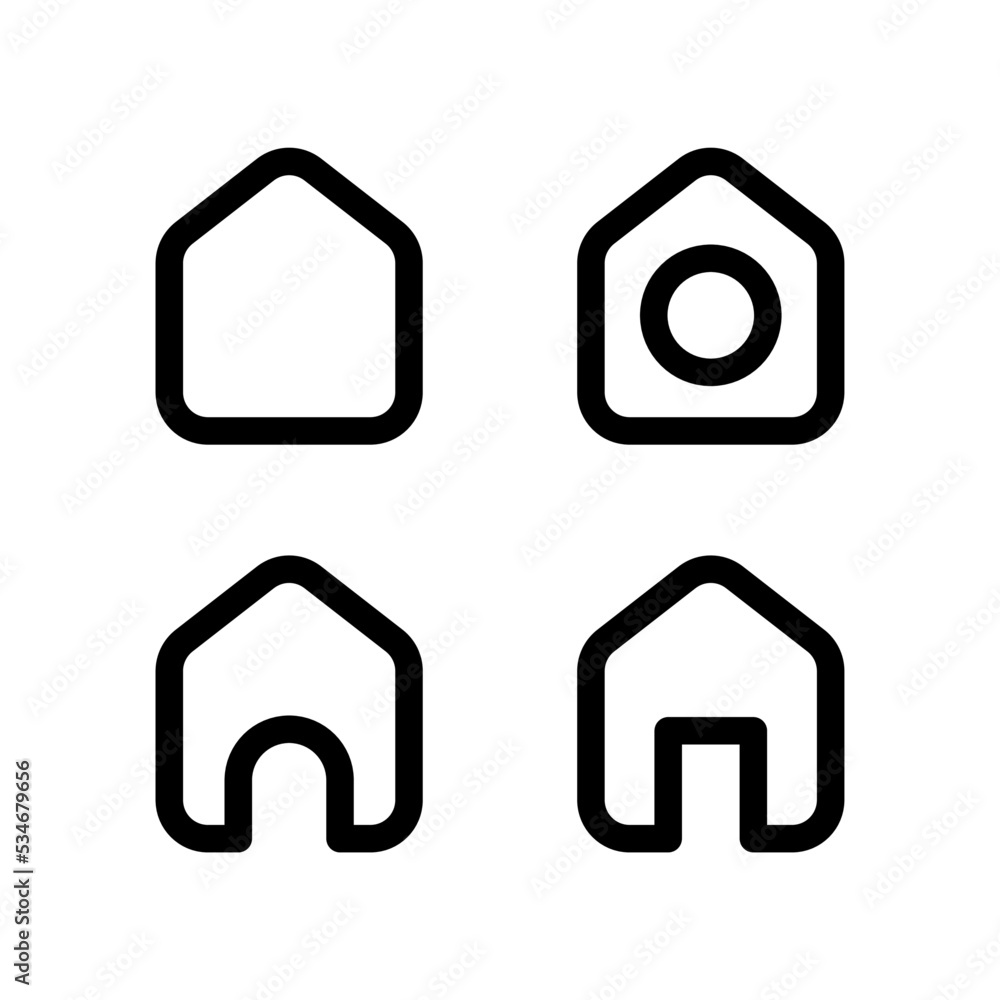 set of icons for web design, phone UI, home button set of icons for web design, phone UI, home button