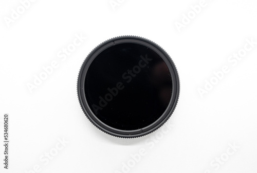 Neutral density filter isolated on white background.