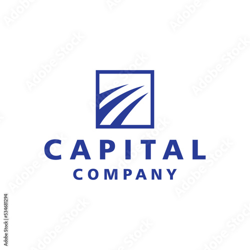 Premium Capital Business Logo Vector, growth financial Symbol and icon, creative investment emblem Design Company