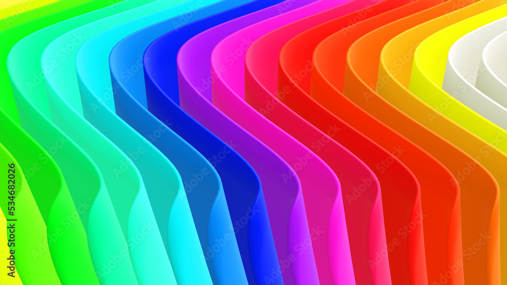 Abstract background with multicolored 3D stripes, elegant abstract wavy striped pattern, 3D render backdrop illustration. Abstract background with multicolored 3D stripes, elegant abstract wavy striped pattern, 3D render backdrop illustration.