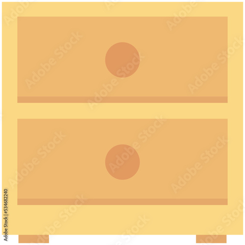 Chest of Drawers Colored Vector Icon