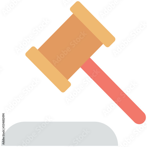 Auction Colored Vector Icon