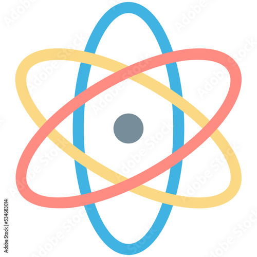 Atom Colored Vector Icon