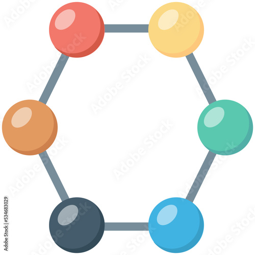Atom Colored Vector Icon