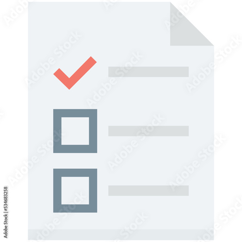Checklist Colored Vector Icon