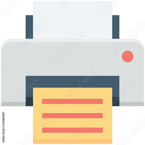 Printer Colored Vector Icon