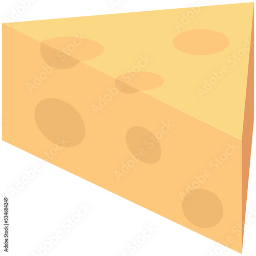 Cheese Colored Vector Icon