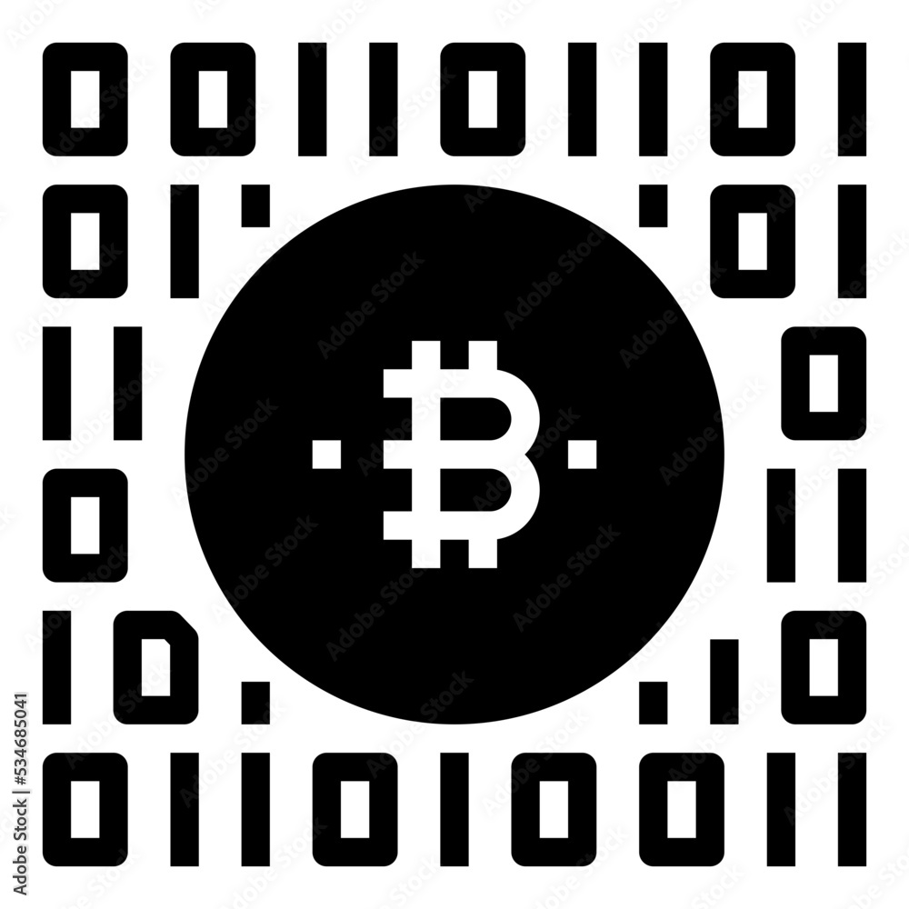Obraz premium Cryptocurrency glyph icon