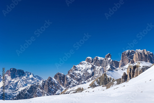 Sexten dolomites in a winter day photo