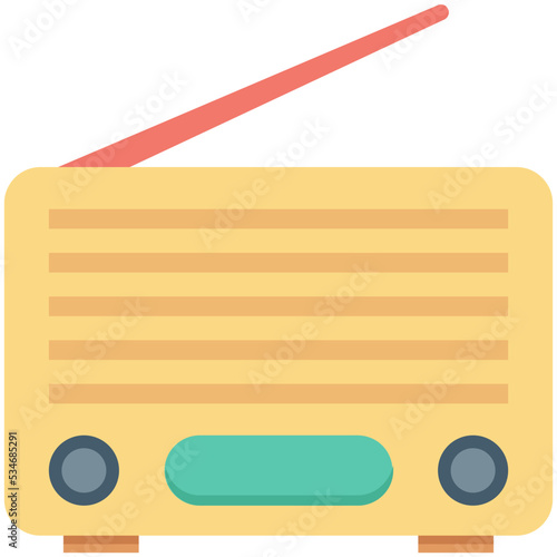 Radio Colored Vector Icon